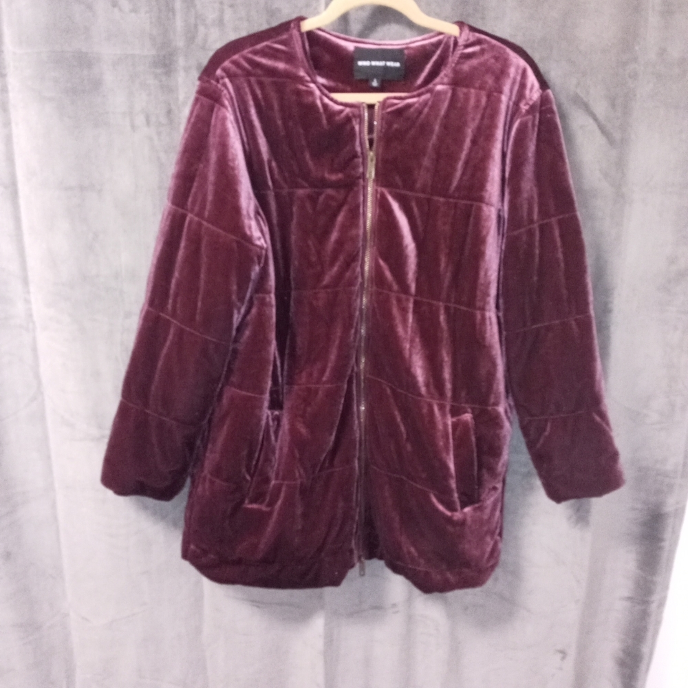 Who What Wear Plum Puffer Jacket